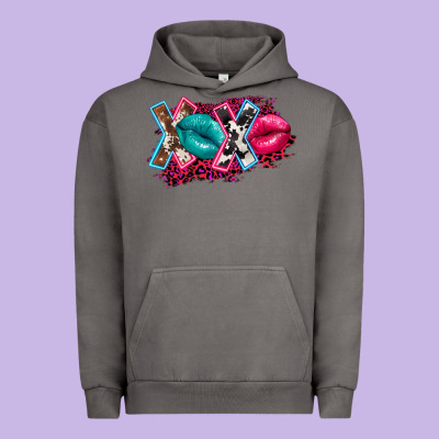 Western Xoxo Urban Hoodie Designed By Fadigitalartstudio