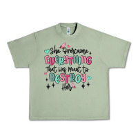 Oil Green she overcame everything that was meant to destroy Urban Heavy Tee - MaliasSmallBusiness