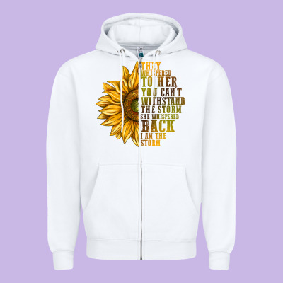 They Whispered To Her You Can't Withstand Zipper Hoodie Designed By Texasbilliewilder