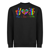 Black Peace Love Equality Heavyweight Sweatshirt - BundleAndBundleShop
