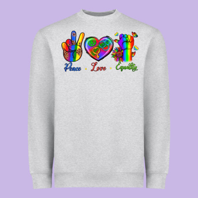 Peace Love Equality Heavyweight Sweatshirt Designed By Bundleandbundleshop