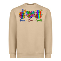 Mushroom Peace Love Equality Heavyweight Sweatshirt - BundleAndBundleShop