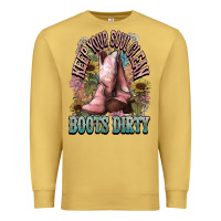 Antique Gold Keep your soul clean boots dirty Cowboy western Premium Sweatshirt - HowdyJamesFarm