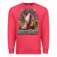 Cardinal Keep your soul clean boots dirty Cowboy western Premium Sweatshirt - HowdyJamesFarm