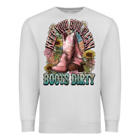 Dove Grey Keep your soul clean boots dirty Cowboy western Premium Sweatshirt - HowdyJamesFarm