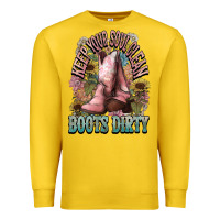 Lemon Keep your soul clean boots dirty Cowboy western Premium Sweatshirt - HowdyJamesFarm