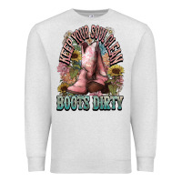 Oatmeal Heather Keep your soul clean boots dirty Cowboy western Premium Sweatshirt - HowdyJamesFarm