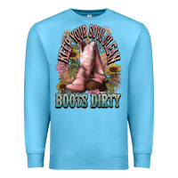 Ocean Blue Keep your soul clean boots dirty Cowboy western Premium Sweatshirt - HowdyJamesFarm