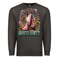 Smoke Keep your soul clean boots dirty Cowboy western Premium Sweatshirt - HowdyJamesFarm