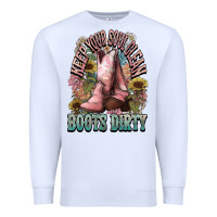 White Keep your soul clean boots dirty Cowboy western Premium Sweatshirt - HowdyJamesFarm