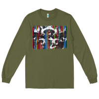 Army Green cowhide, leopard serape backgraund Long Sleeve Tee - JahusDesignShop