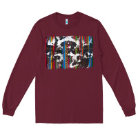 Burgundy cowhide, leopard serape backgraund Long Sleeve Tee - JahusDesignShop