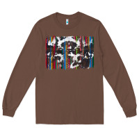 Chestnut cowhide, leopard serape backgraund Long Sleeve Tee - JahusDesignShop