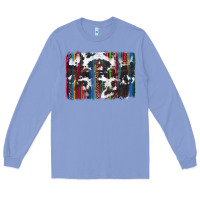 Colony Blue cowhide, leopard serape backgraund Long Sleeve Tee - JahusDesignShop