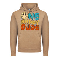 Vintage Coffee one happy dude Vintage Hoodie - MaliasSmallBusiness