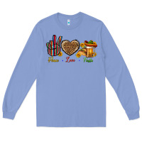 Colony Blue Peace Love Fiesta Long Sleeve Tee - BundleAndBundleShop
