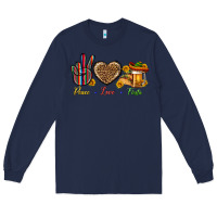 Navy Peace Love Fiesta Long Sleeve Tee - BundleAndBundleShop