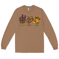 Toasted Coconut Peace Love Fiesta Long Sleeve Tee - BundleAndBundleShop