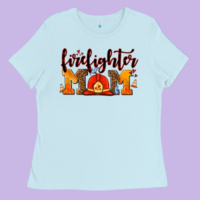 Firefighter  Mom Ladies Tee Designed By Adodesignshop
