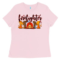 Bubblegum Pink firefighter  mom Ladies Tee - AdoDesignShop
