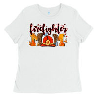 White firefighter  mom Ladies Tee - AdoDesignShop