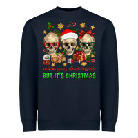 Navy When Your Dead Inside But It's Christmas Heavyweight Sweatshirt - BundleAndBundleShop