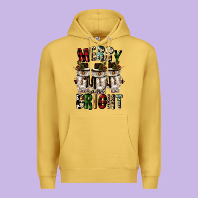 Merry And Bright Premium Hoodie Designed By Cowgirlartshop