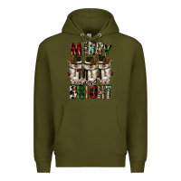 Army Green merry and bright Premium Hoodie - CowGirlArtShop