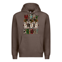 Coffee merry and bright Premium Hoodie - CowGirlArtShop