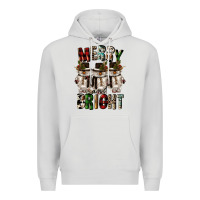 Dove Grey merry and bright Premium Hoodie - CowGirlArtShop