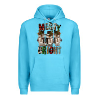 Ocean Blue merry and bright Premium Hoodie - CowGirlArtShop