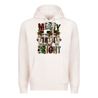 Pale Pink merry and bright Premium Hoodie - CowGirlArtShop