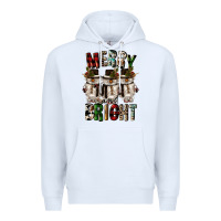 White merry and bright Premium Hoodie - CowGirlArtShop