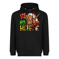 Black ho ho ho heifer Heavyweight Hoodie - CowGirlArtShop