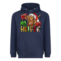 Navy ho ho ho heifer Heavyweight Hoodie - CowGirlArtShop