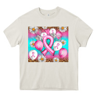 Cream Breast cancer balloon Heavy Core Tee - Artiststas