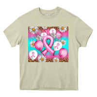 Mossy Breast cancer balloon Heavy Core Tee - Artiststas
