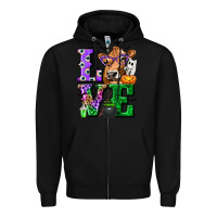 Black love cow halloween tbw Zipper Hoodie - texasbilliewilder