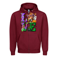 Burgundy love cow halloween tbw Zipper Hoodie - texasbilliewilder
