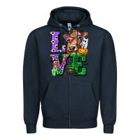 Navy love cow halloween tbw Zipper Hoodie - texasbilliewilder