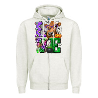 Oatmeal Heather love cow halloween tbw Zipper Hoodie - texasbilliewilder