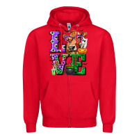 Red love cow halloween tbw Zipper Hoodie - texasbilliewilder