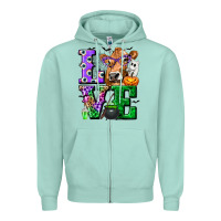 Seafoam love cow halloween tbw Zipper Hoodie - texasbilliewilder