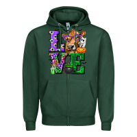 Sports Green love cow halloween tbw Zipper Hoodie - texasbilliewilder
