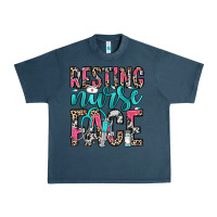 Midnight Navy resting nurse face Urban Heavy Tee - NancyCooperArtShop