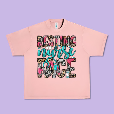 Resting Nurse Face Urban Heavy Tee Designed By Nancycooperartshop