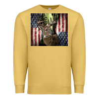 Antique Gold usa deer hunting woods Premium Sweatshirt - CowGirlArtShop