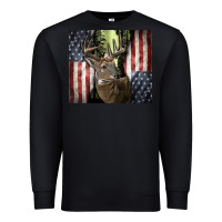 Black usa deer hunting woods Premium Sweatshirt - CowGirlArtShop