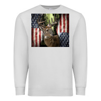 Dove Grey usa deer hunting woods Premium Sweatshirt - CowGirlArtShop