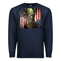 Navy usa deer hunting woods Premium Sweatshirt - CowGirlArtShop